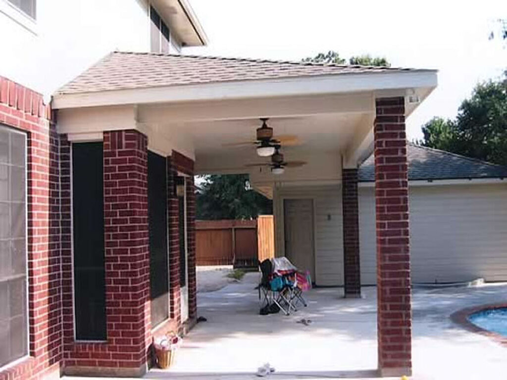 Pool side patio cover conroe
