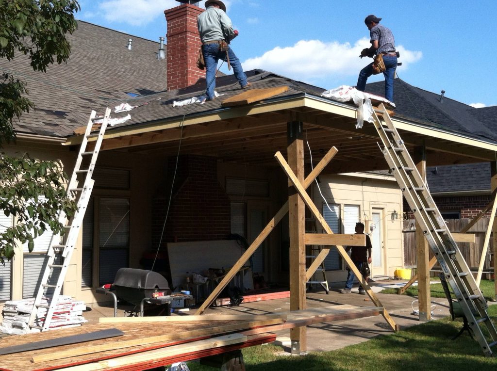 patio cover before