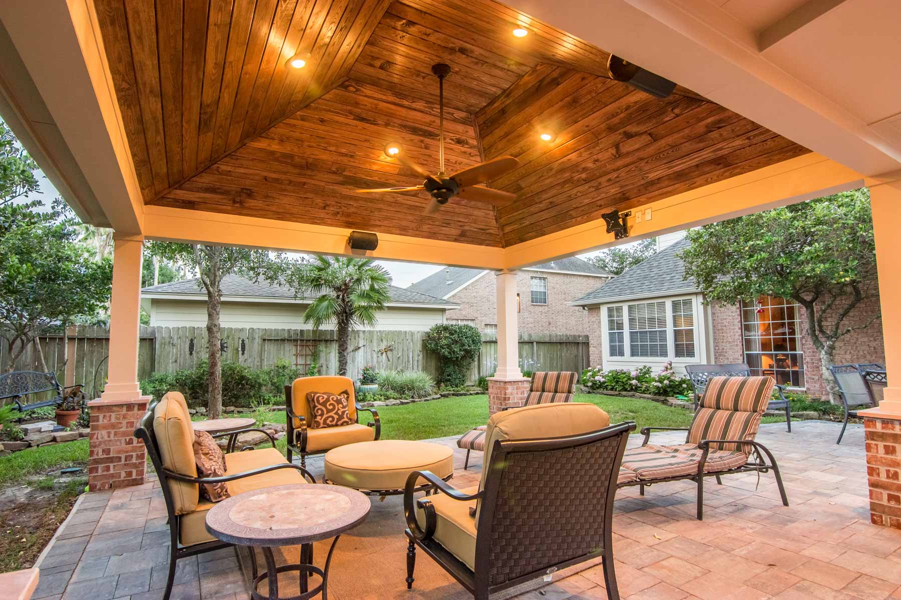 Hip Roof Patio  Cover in Copperfield HHI Patio  Covers