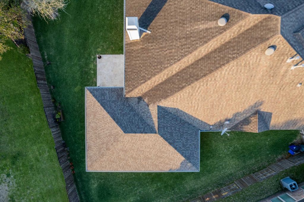 top view of patio cover