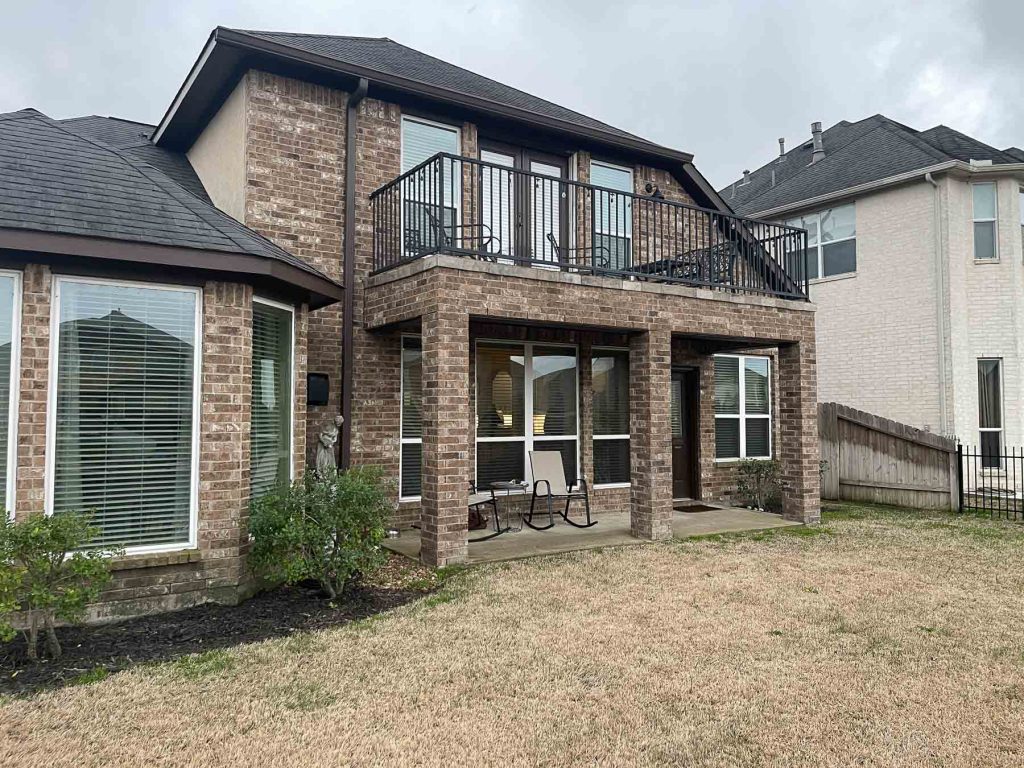 house before patio cover
