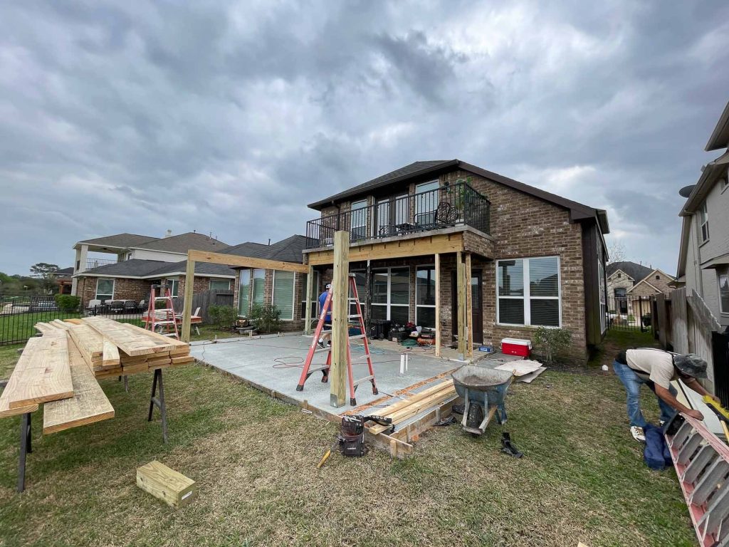 house before patio cover