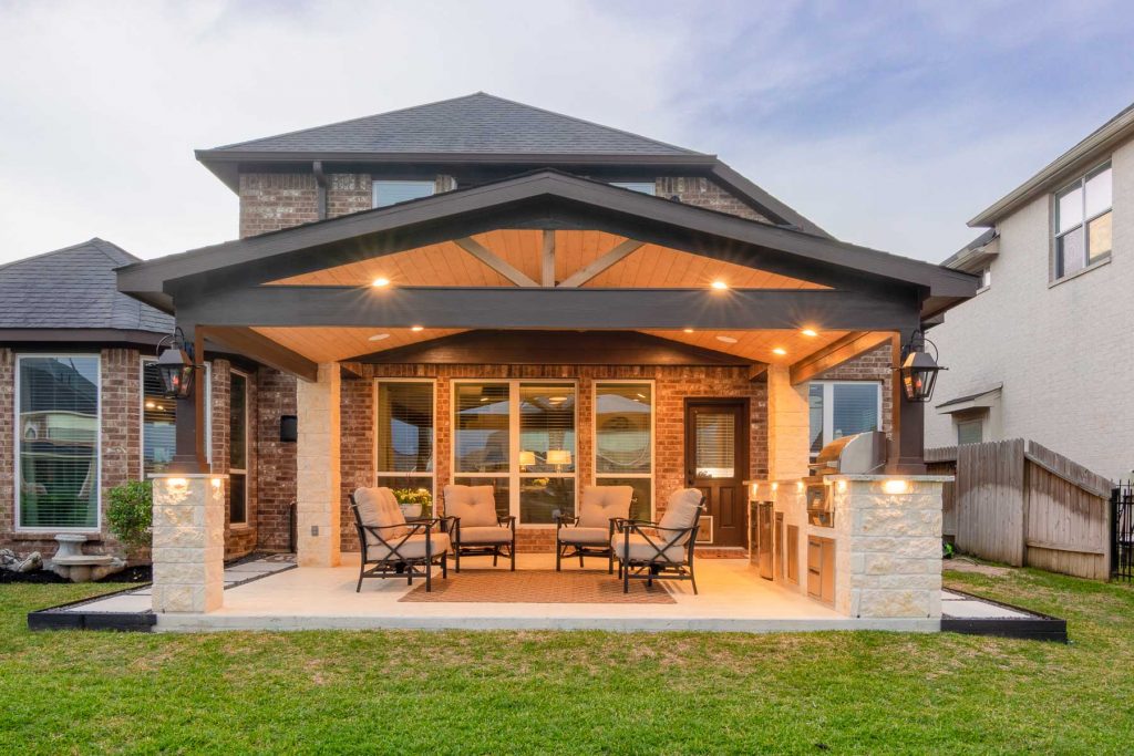 Gable Style Patio Cover in Sydney Harbour, Cypress