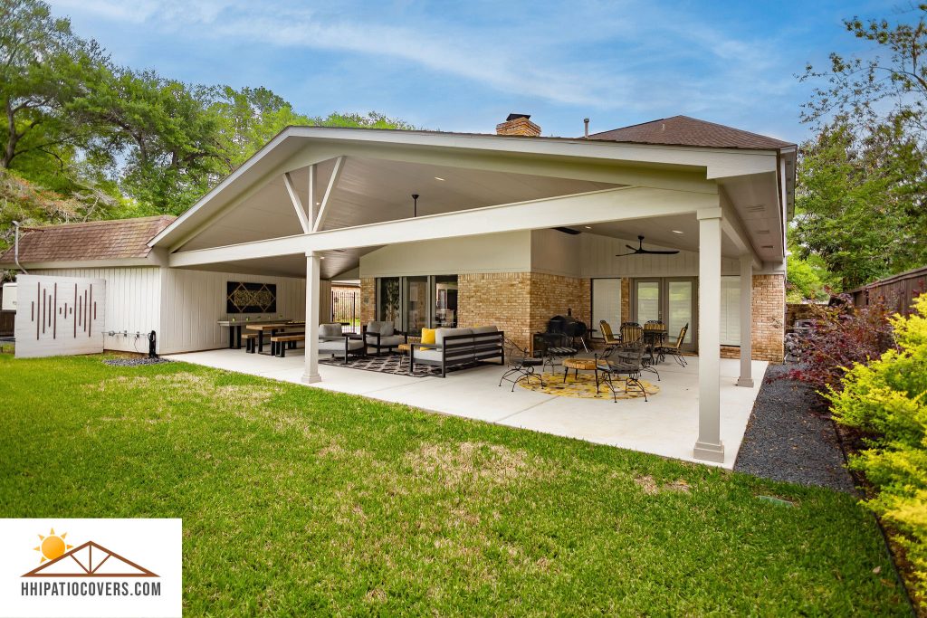 Massive gable style patio cover