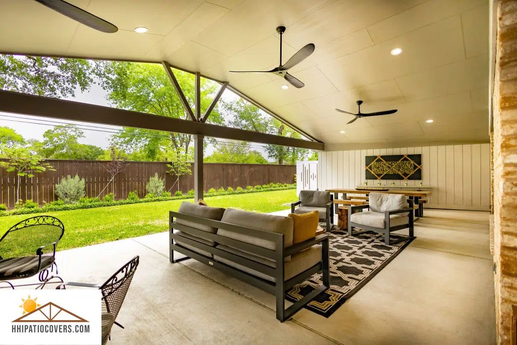 Massive Gable style patio cover in Houston, TX.