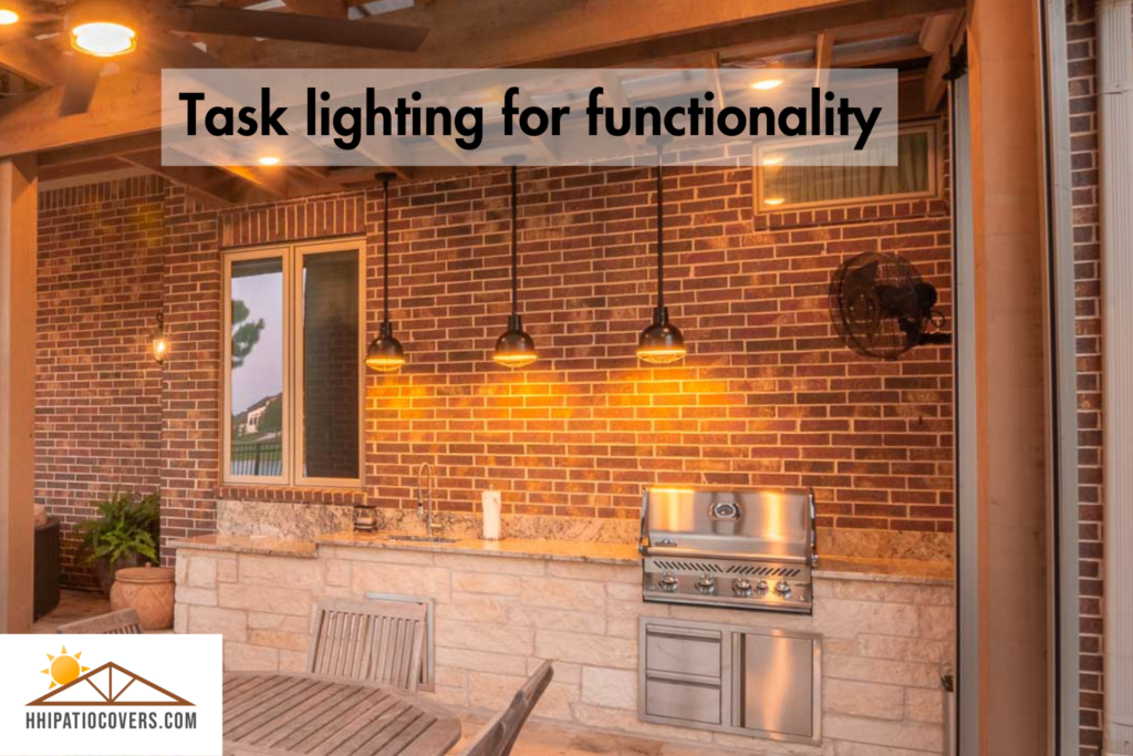 Task lighting for functionality