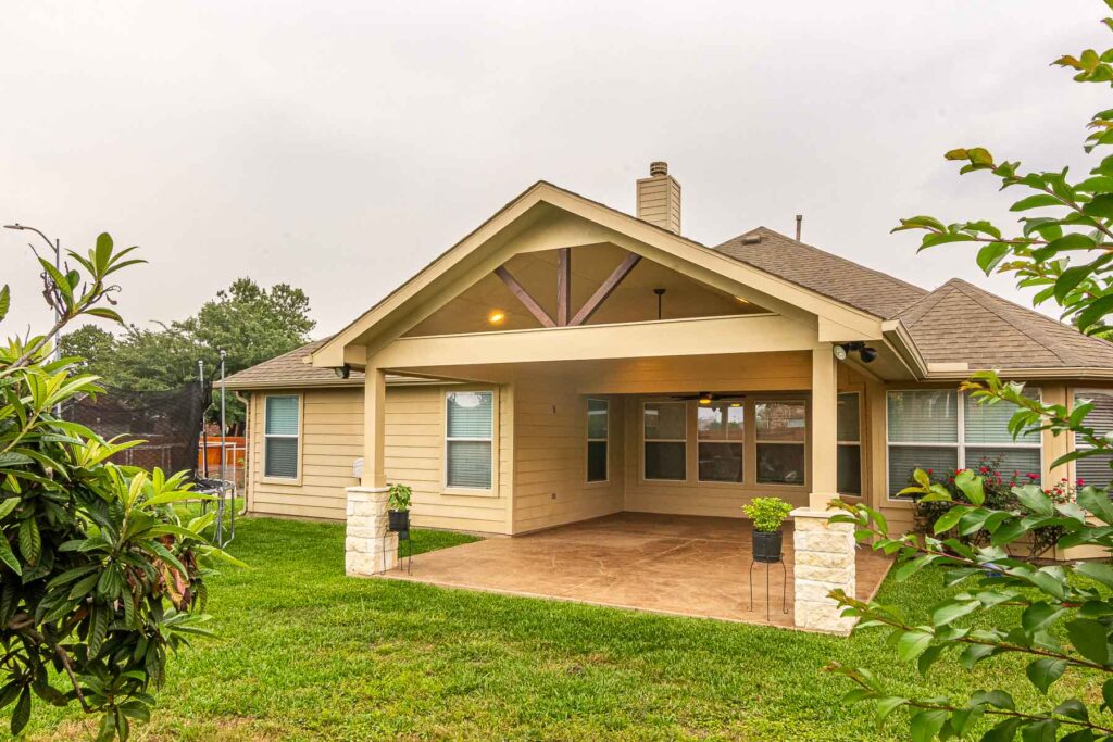 gable style patio cover