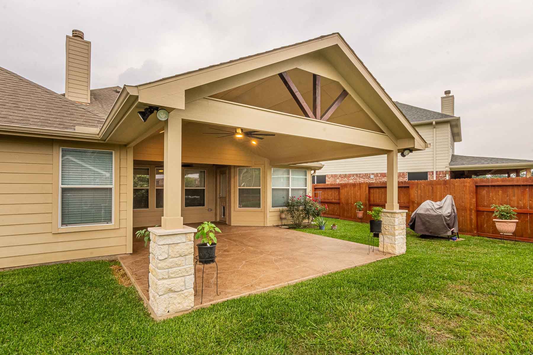 Gable style patio cover