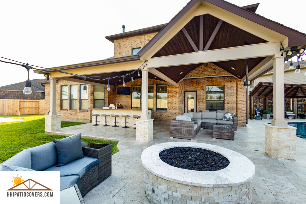 Gable with hip extension patio cover