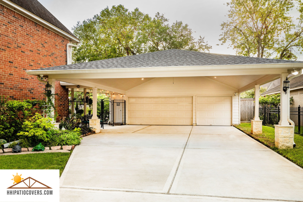 Custom built carport in sugarland TX.