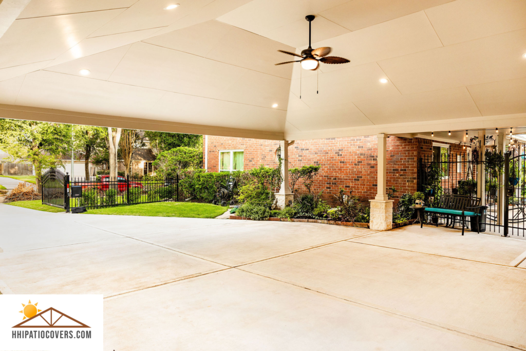 Custom built carport in sugarland TX.