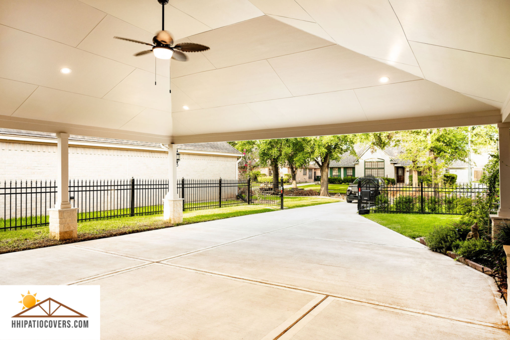 Custom built carport in sugarland TX.