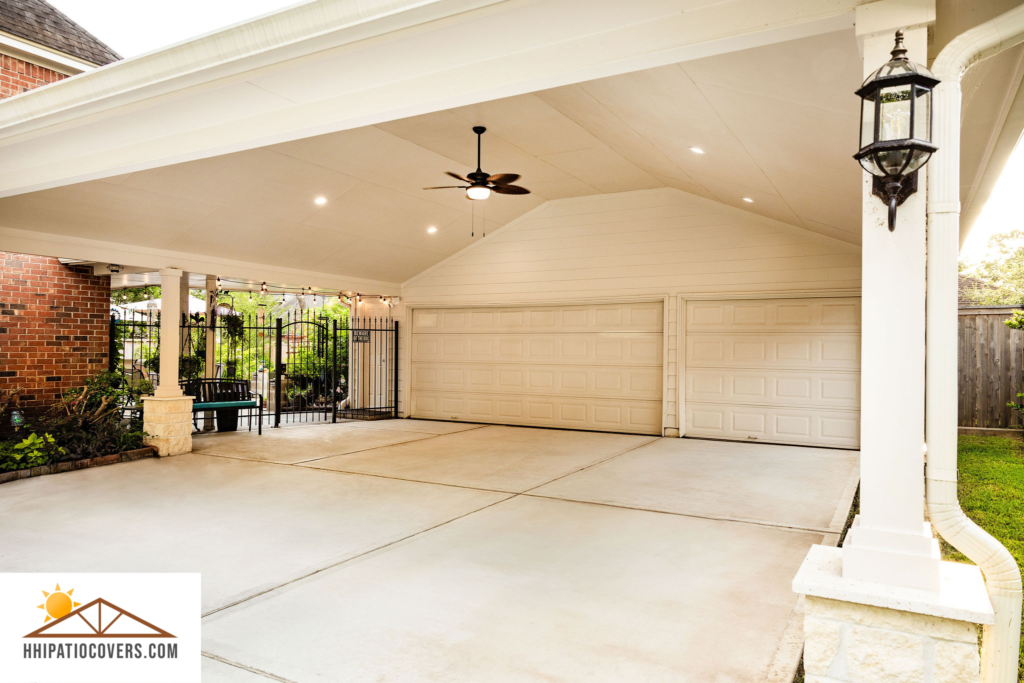 Custom built carport in sugarland TX.