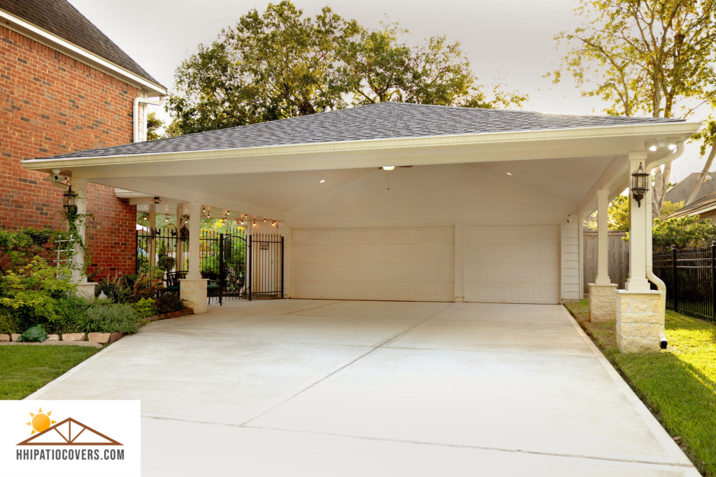 Custom built carport in sugarland TX.