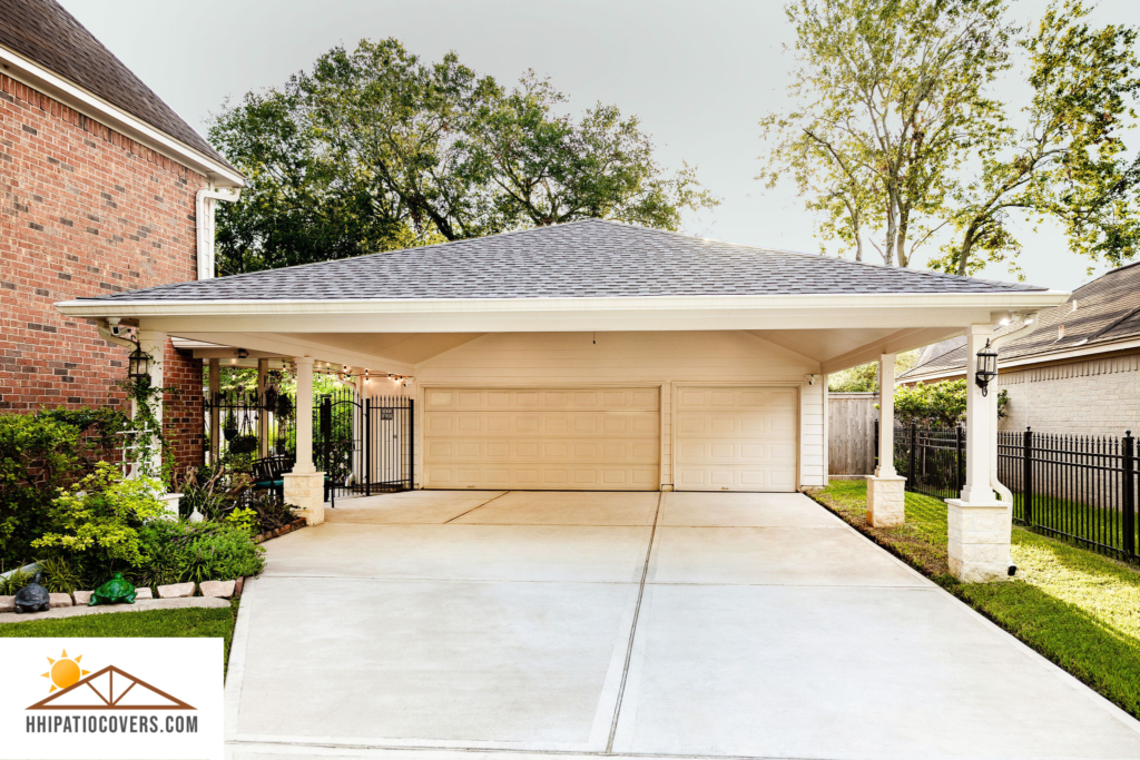 Custom built carport in sugarland TX.