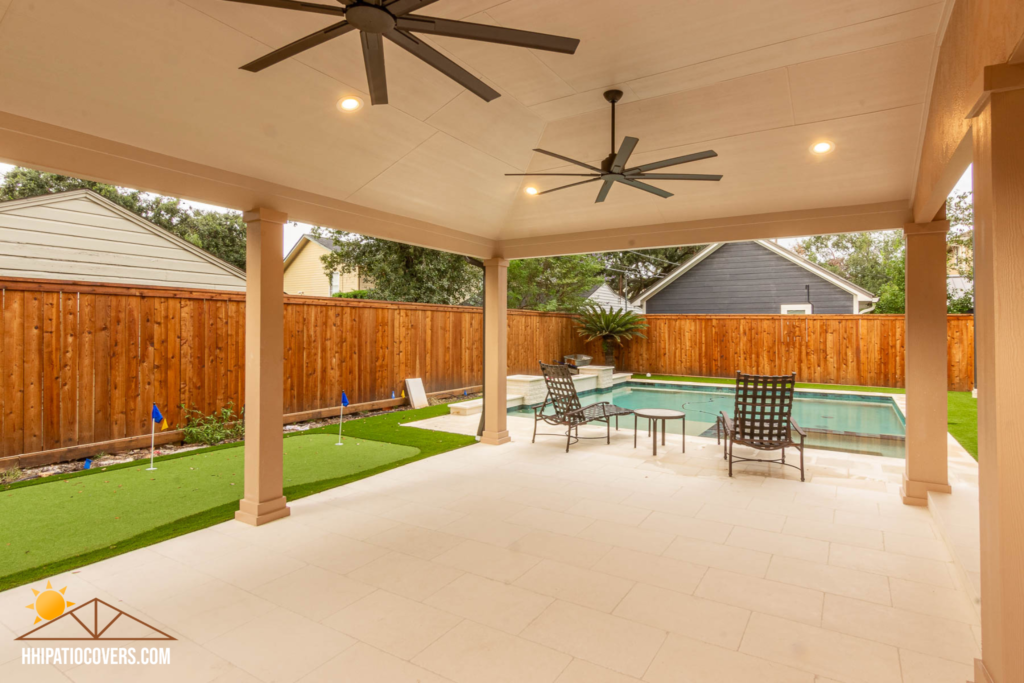 Hip-style Patio Cover Backyard Retreat