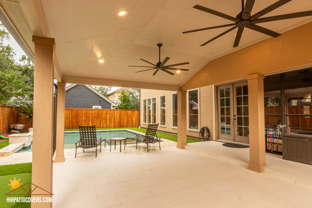 Hip-style Patio Cover Backyard Retreat