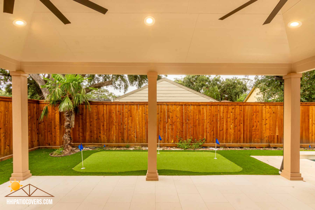 Hip-style Patio Cover Backyard Retreat