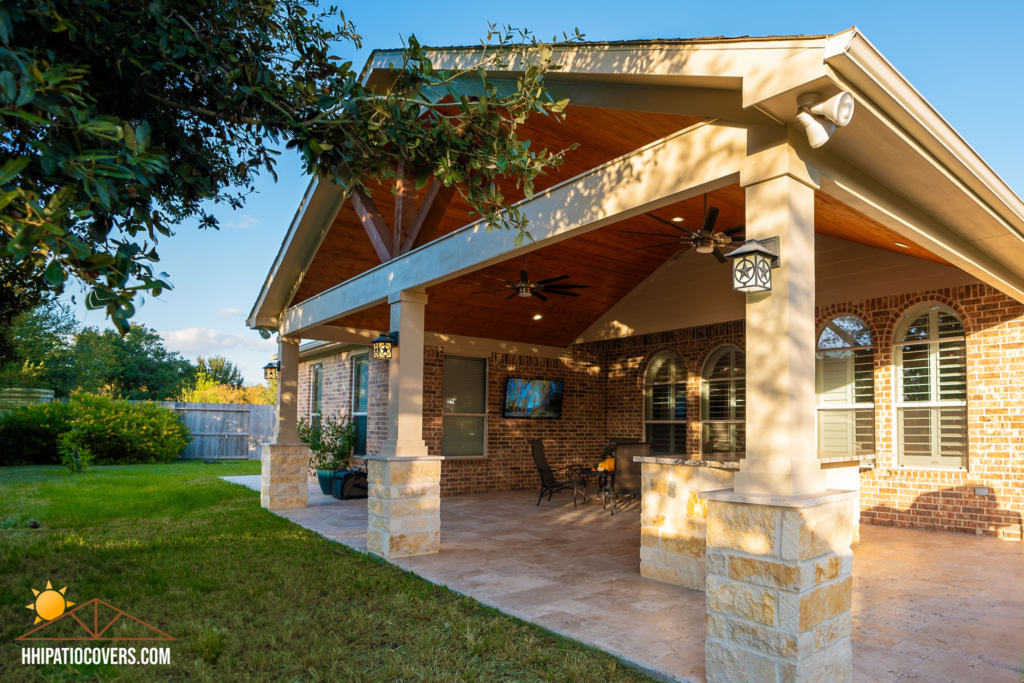 Gable-style patio cover in Katy, TX