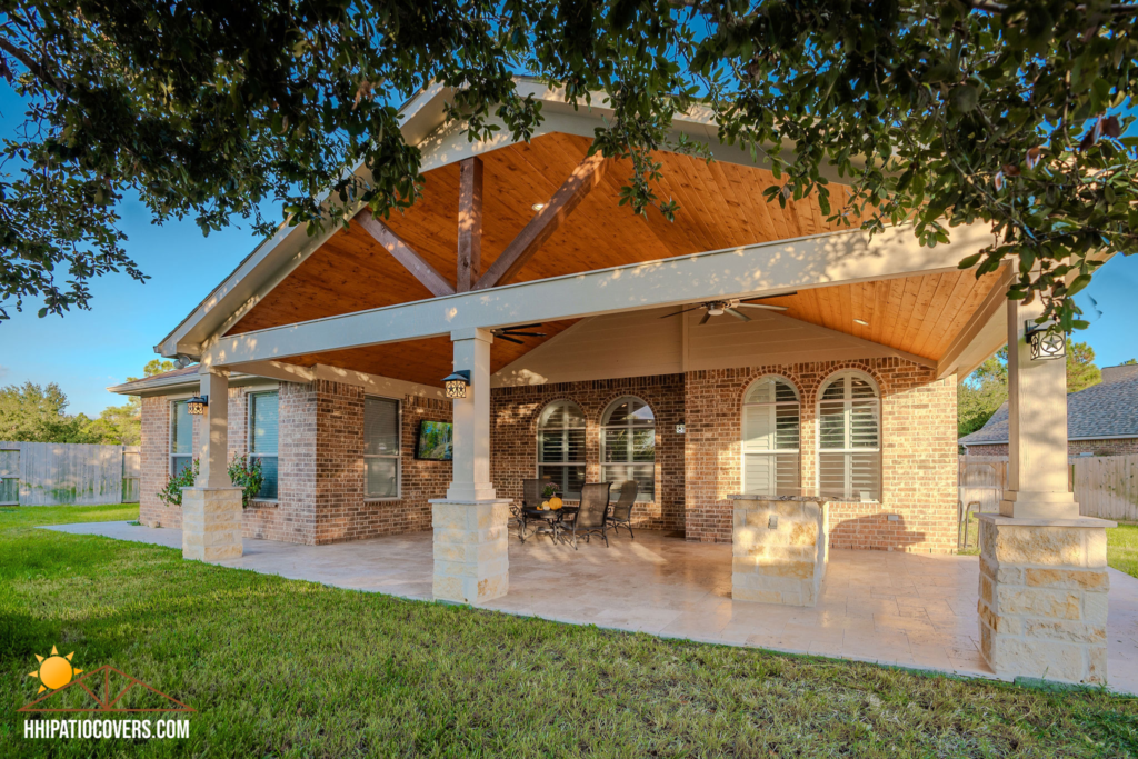 Gable-style patio cover in Katy, TX