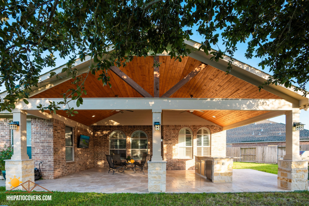 Gable-style patio cover in Katy, TX