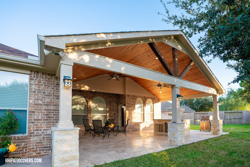 Gable-style patio cover in Katy, TX