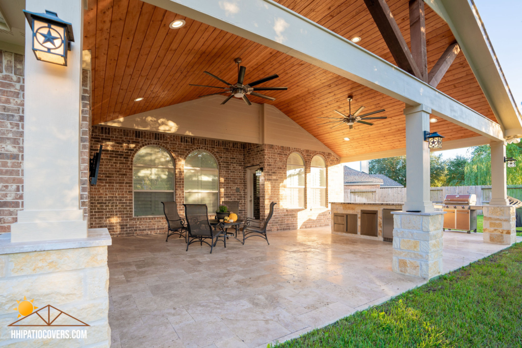 Gable-style patio cover in Katy, TX