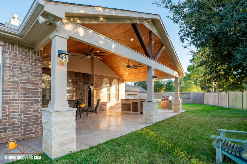 Gable-style patio cover in Katy, TX