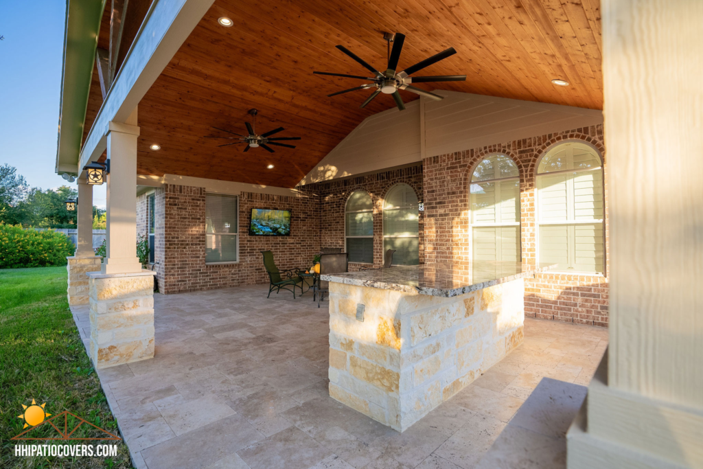 Gable-style patio cover in Katy, TX