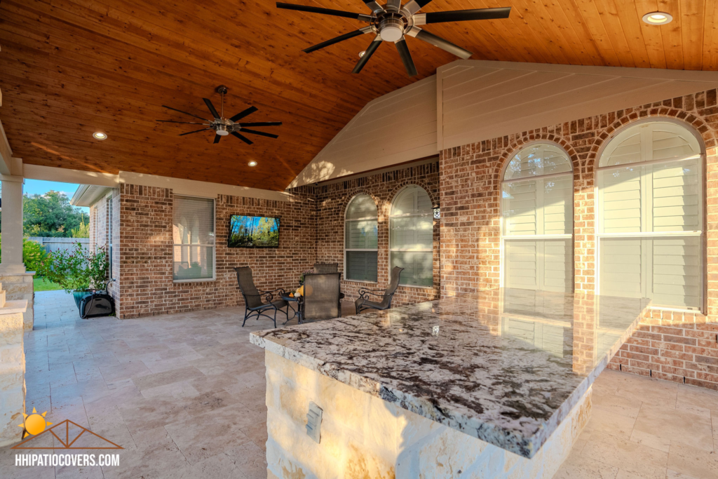 Gable-style patio cover in Katy, TX