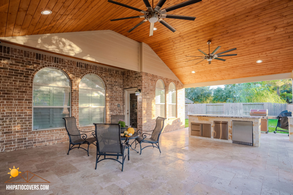 Gable-style patio cover in Katy, TX