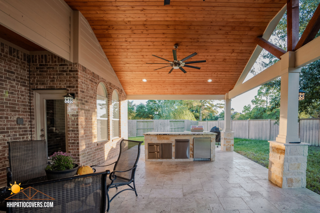 Gable-style patio cover in Katy, TX