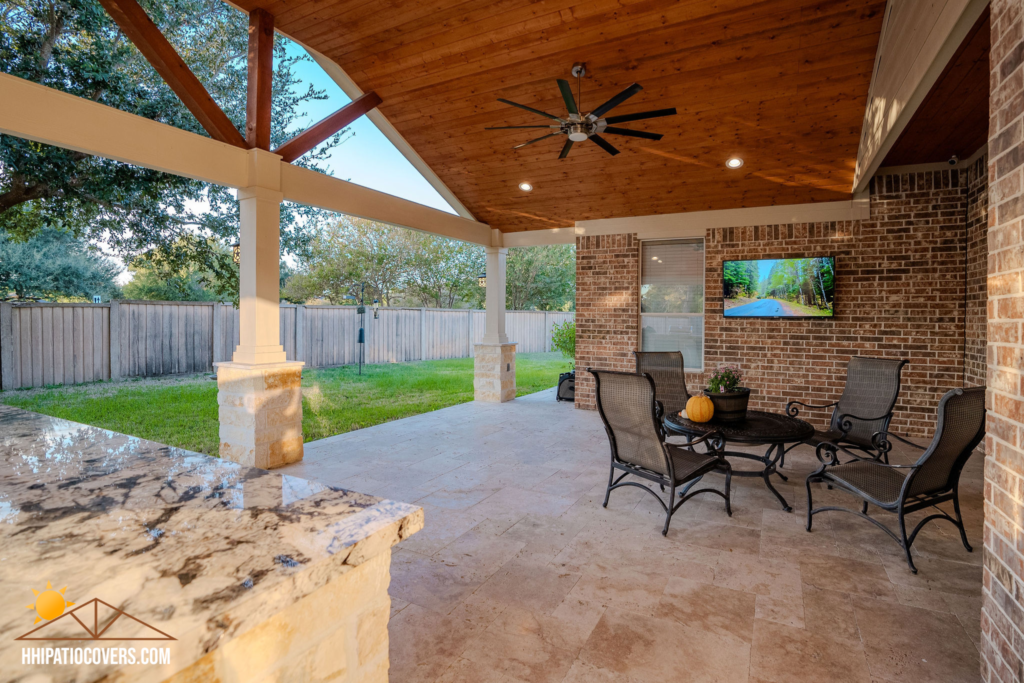 Gable-style patio cover in Katy, TX