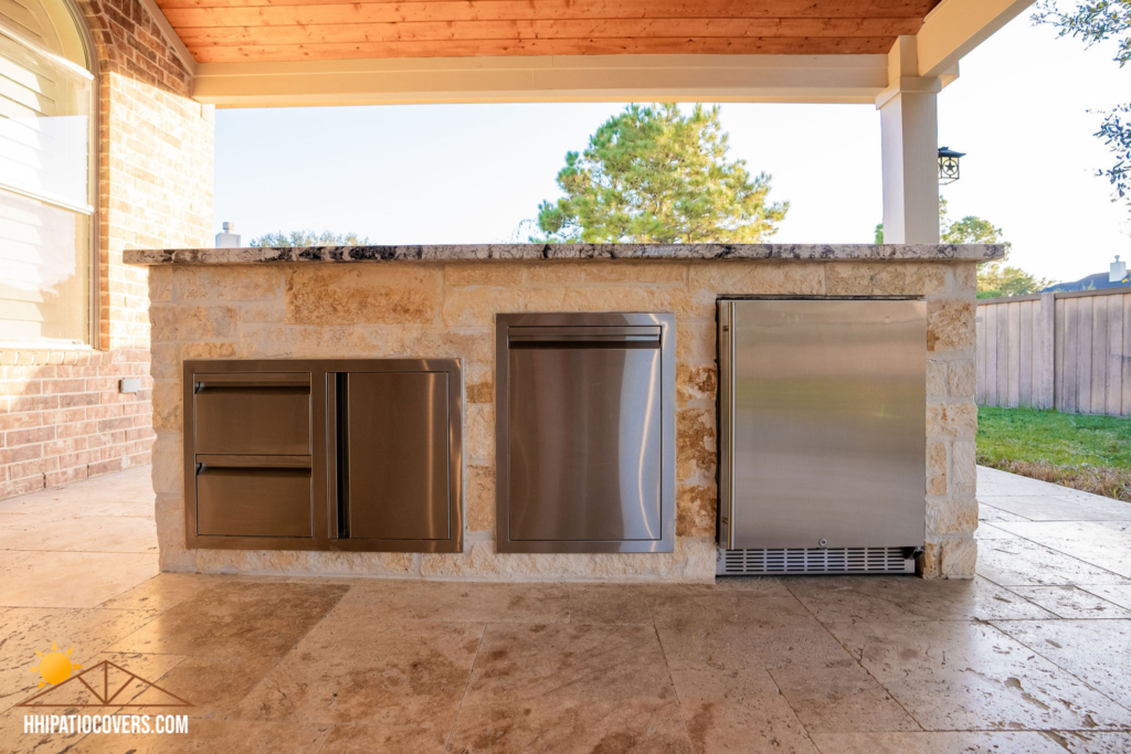 Custom built outdoor kitchen