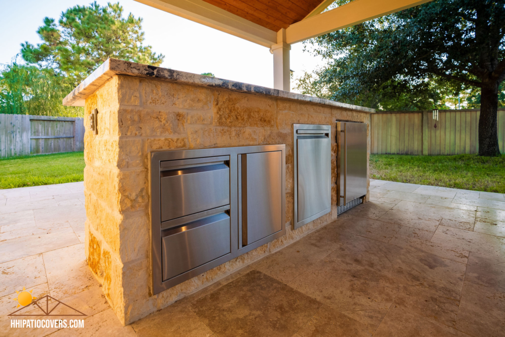 Custom built outdoor kitchen