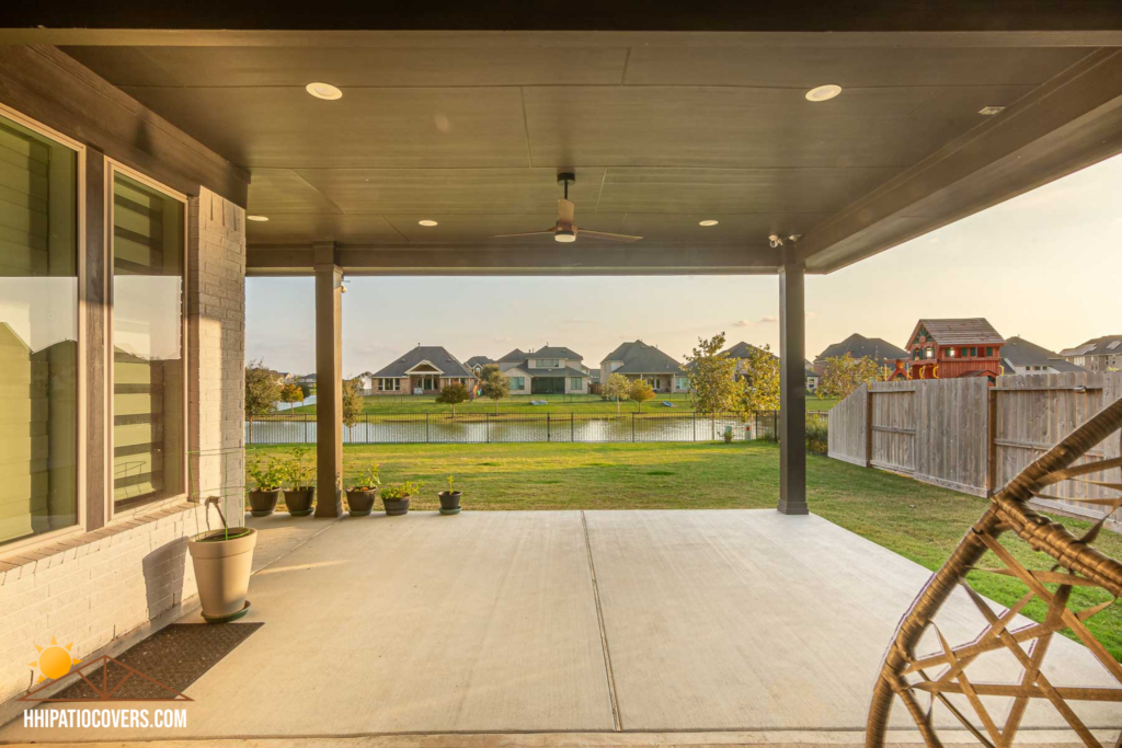 HIp-Style Patio Cover in Katy, TX.