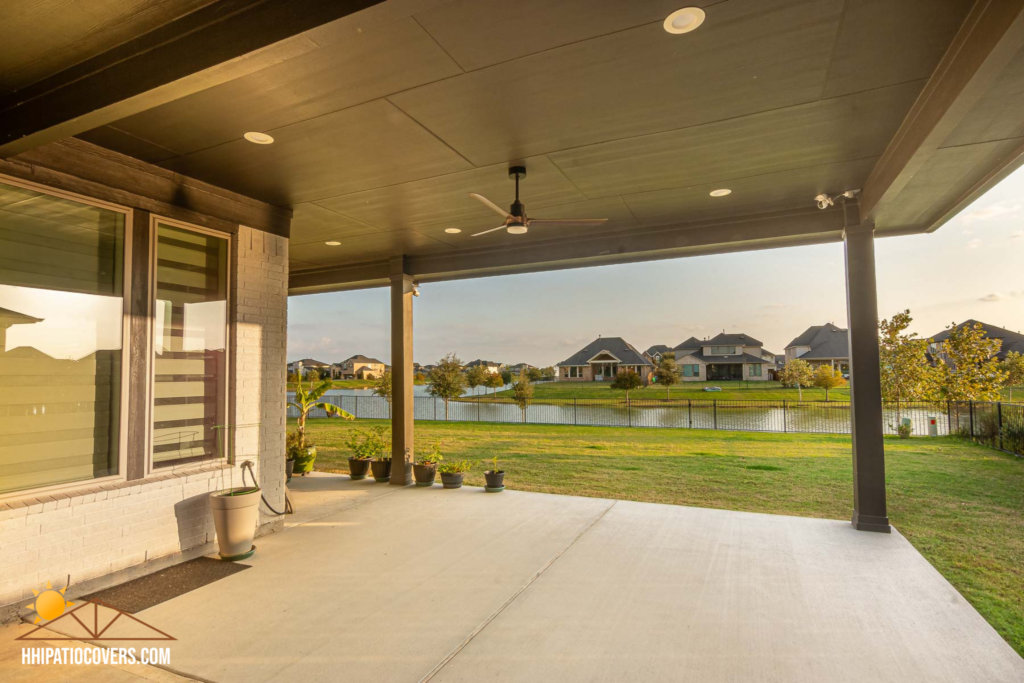 HIp-Style Patio Cover in Katy, TX.