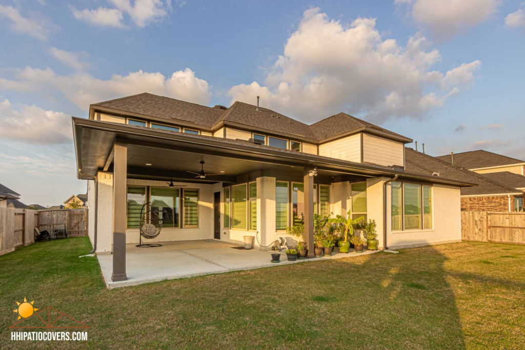 HIp-Style Patio Cover in Katy, TX.