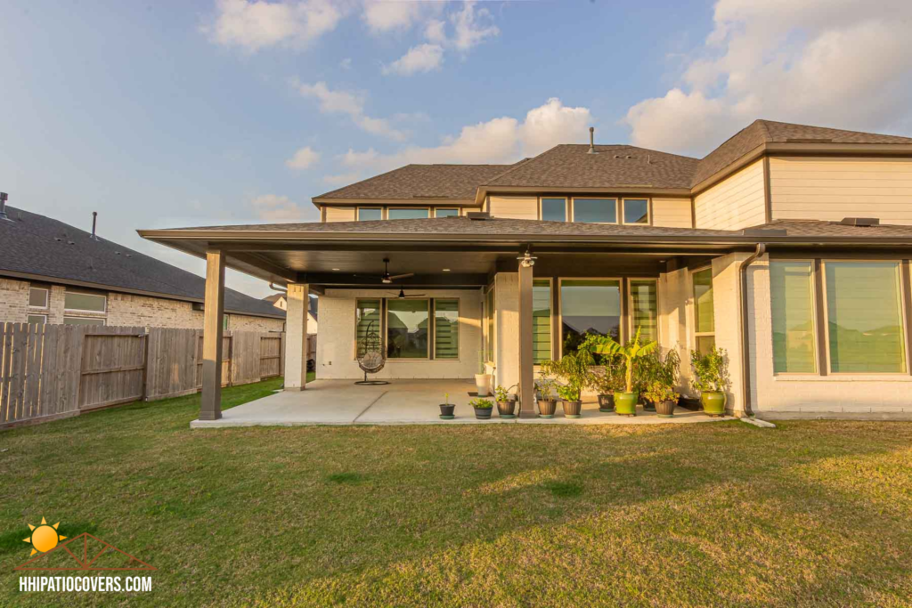 HIp-Style Patio Cover in Katy, TX.