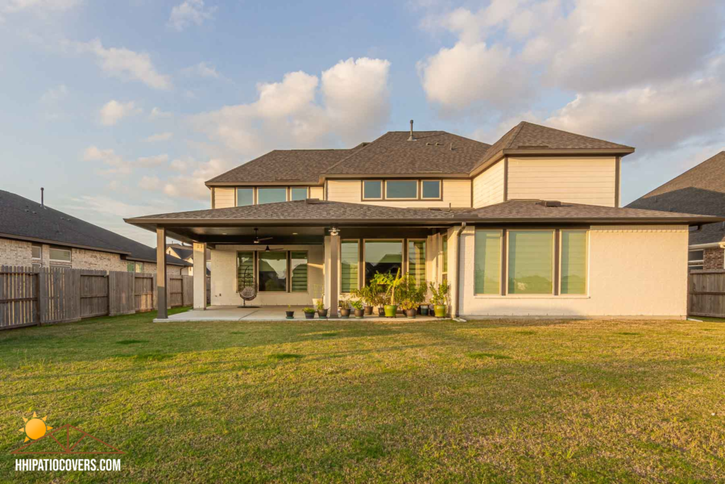 HIp-Style Patio Cover in Katy, TX.