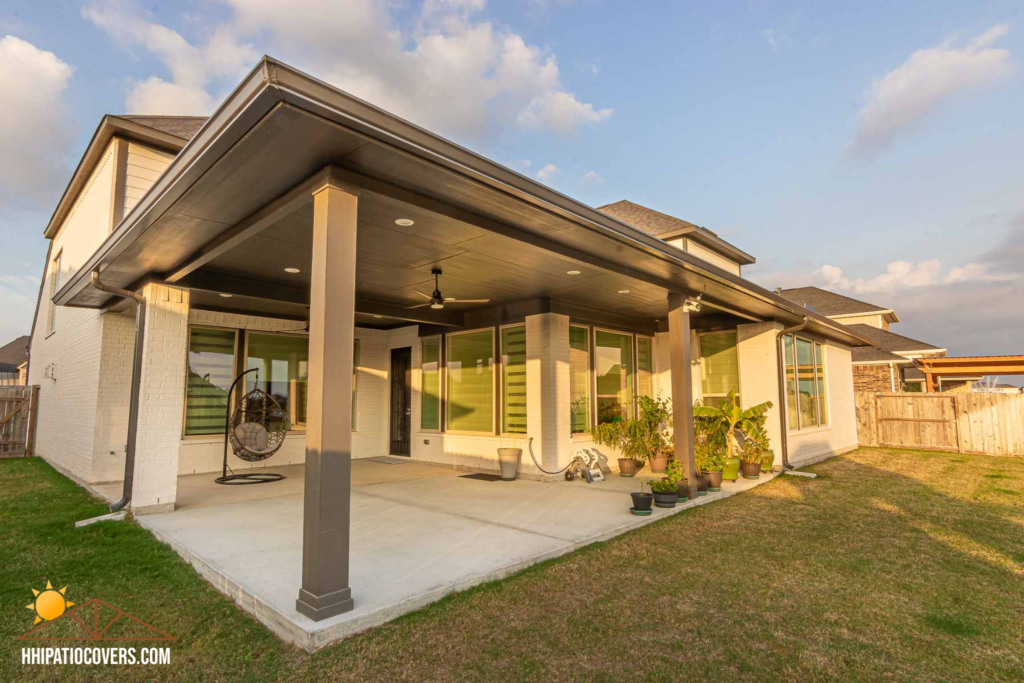 HIp-Style Patio Cover in Katy, TX.