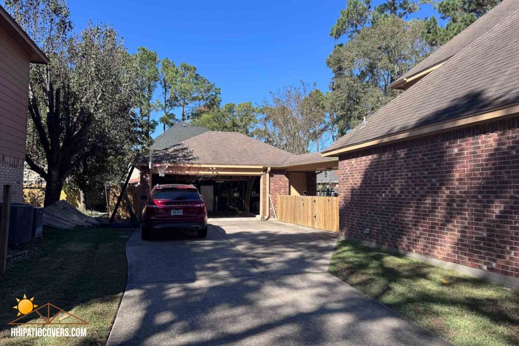 Custom Carport in Humble, TX.