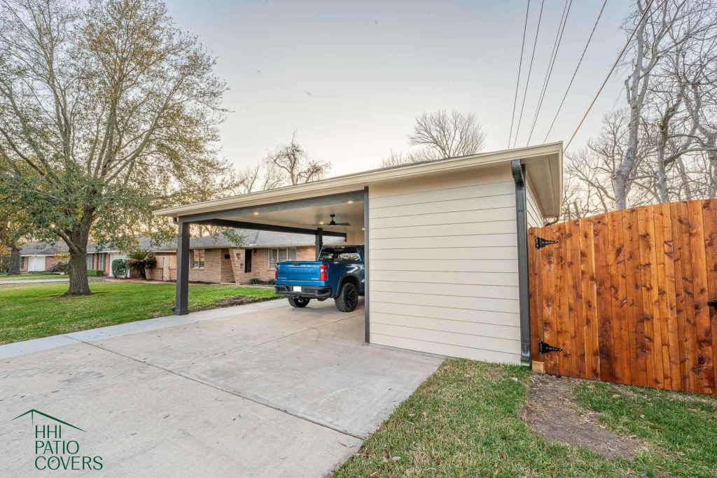 Carport with attached storagge shed