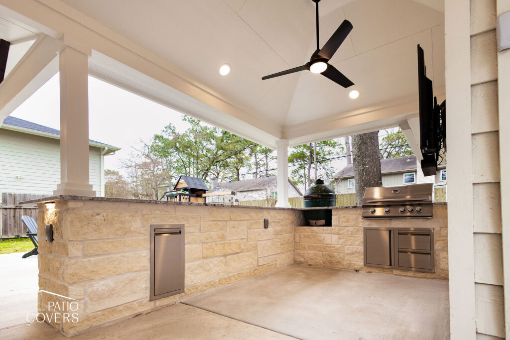 Custom built outdoor kitchen