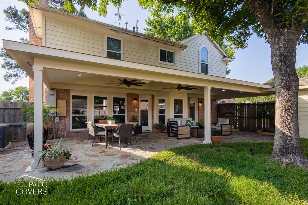 Hip-style patio cover in the Copperfield area