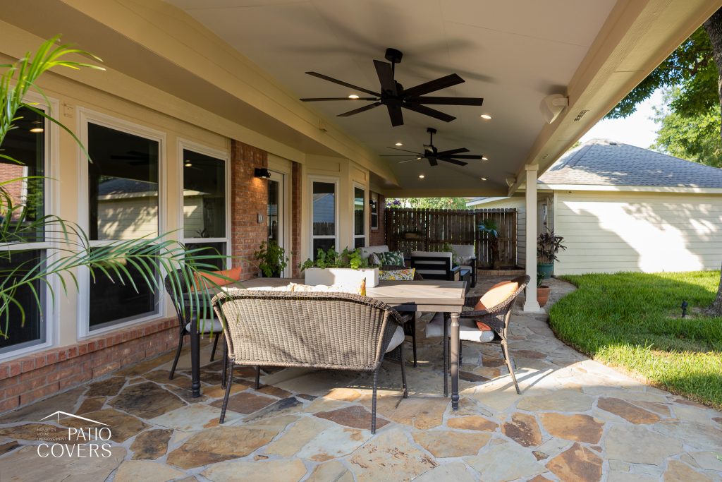 Patio cover ceiling view 