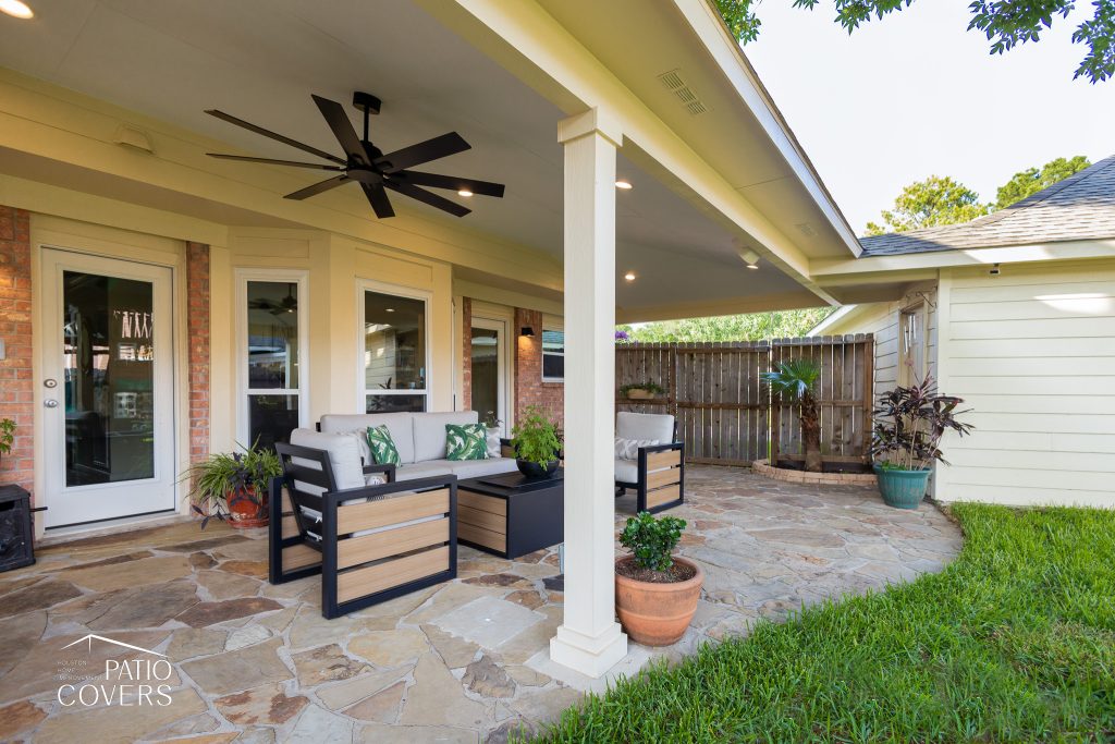Custom built patio cover