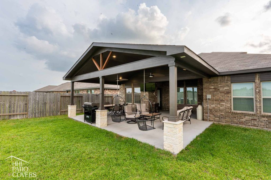 Gable patio cover right view