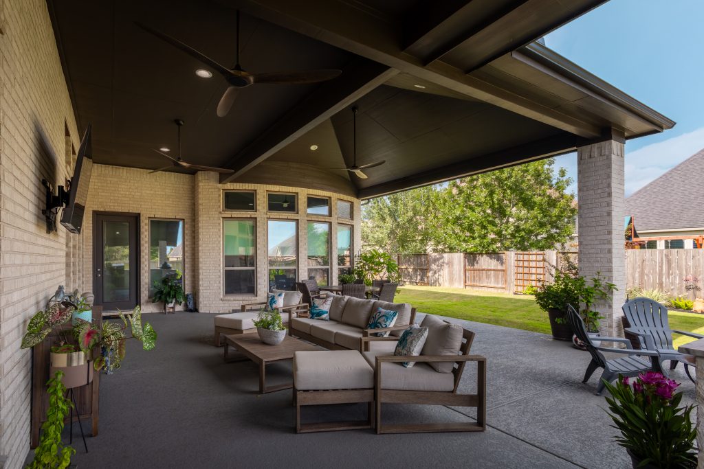 Custom built patio cover