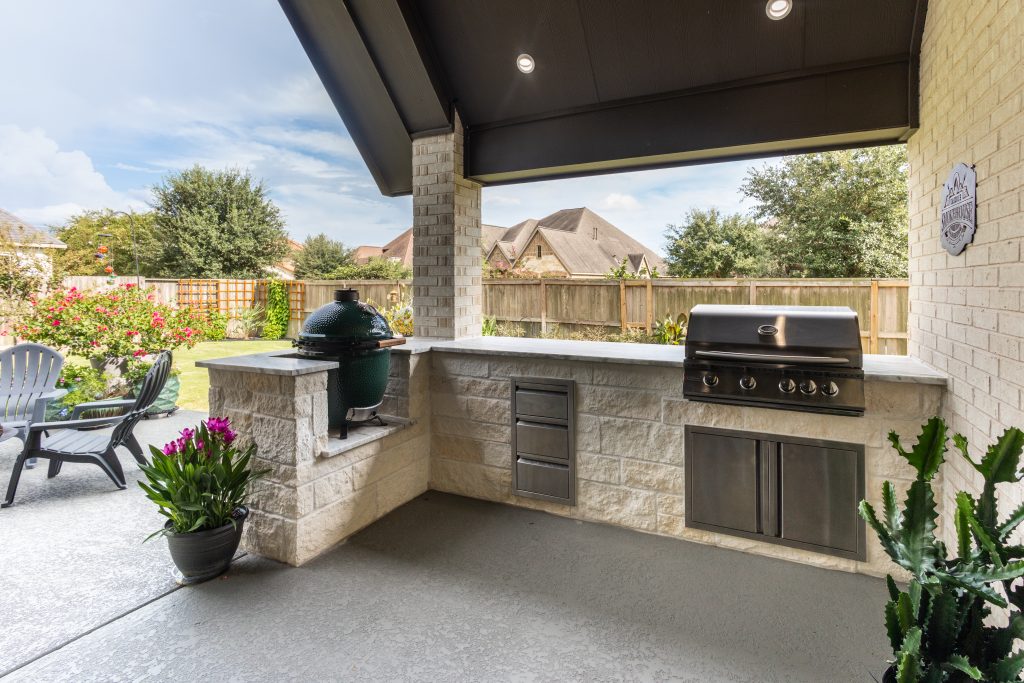 Custom built outdoor kitchen